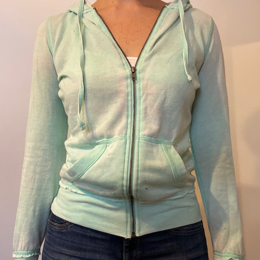 Mint Zip Up Hoodie